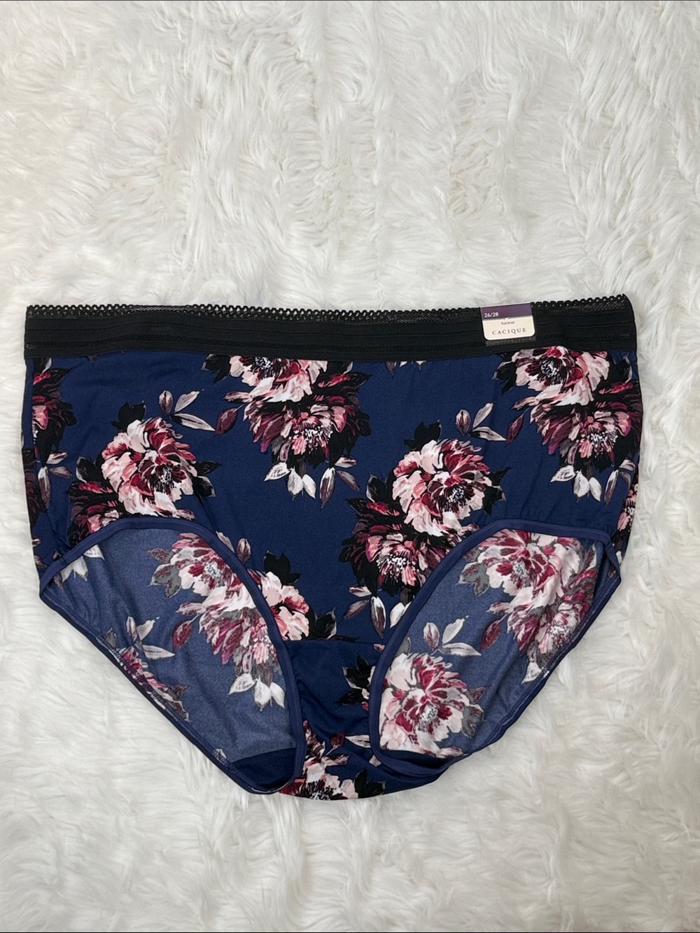 Women's Cacique Plus Size Full Brief Floral Panties Size 26/28 NWT